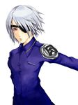  eyepatch female final_fantasy final_fantasy_viii fujin fuujin_(ff8) shirt short_hair silver_hair simple_background solo tikinraisu white_background 