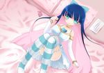  bed blush breasts cleavage highres lying panties panty_&amp;_stocking_with_garterbelt smile stocking_(character) stocking_(psg) underwear 