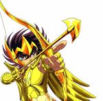  80s aiming araki_shingo armor arrow bow bow_(weapon) gold knights_of_the_zodiac oldschool pegasus_seiya sagittarius sagittarius_seiya saint_seiya weapon wings 