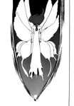  aizen_sousuke bleach greyscale highres long_hair monochrome sword weapon wings 