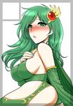  :o ass big_ass blush border breasts bridal_gauntlets cape embarrassed erect_nipples female final_fantasy final_fantasy_iv from_behind garter_straps gem green_eyes green_hair hair_ornament huge_breasts jewelry large_breasts leotard long_hair looking_back necklace open_mouth pepsitou rydia sideboob solo st.germain-sal surprise surprised thighs white_background 