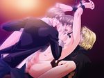 &gt;1/hole 3boys anal arms_above_head arms_up bdsm blonde_hair blush bondage bound bound_wrists censored clothed_male_nude_male clothed_on_nude cmnm collar double_anal double_penetration eyes_closed glasses gloves group_sex insertion kichiku_megane legs_held_open long_hair male male_focus male_only mr.r multiple_boys multiple_insertions naked navel nude open_mouth saeki_katsuya selfcest sex threesome yaoi 