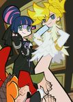  blonde_hair brief_(character) dress earrings gloves jewelry panty_&amp;_stocking_with_garterbelt panty_(character) stocking_(character) 