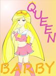  bad_anatomy breasts cheerleader cleavage crown panty_&amp;_stocking_with_garterbelt queen_barby smile 