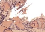  animal_ears art_brush bdsm beamed_eighth_notes blindfold blush bondage bound branch_(blackrabbits) breasts cat_ears eighth_note face final_fantasy final_fantasy_xi medium_breasts mithra multiple_girls musical_note nipples open_mouth paintbrush quarter_note sketch tickling yuri 
