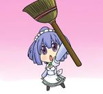  /jp/ 4chan apron blue_eyes blue_hair broom buri_hamachi lowres meido 