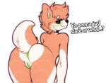  &lt;3 &lt;3_eyes anthro anus bag_of_lewds blush butt canid canine canis clitoris digital_media_(artwork) english_text female food fur genitals green_body green_fur hair looking_at_viewer looking_back looking_back_at_viewer mammal markings multicolored_body multicolored_fur nude orange_body orange_fur orange_hair orange_tail pink_body pink_fur pink_tail pussy rear_view salmon_fur salmon_hair salmon_tail simple_background solo striped_markings stripes sushi tail_markings teeth teri_(bag_of_lewds) text tongue two_tone_body two_tone_fur two_tone_tail white_background white_body white_fur white_tail 
