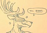  anthro antlers beastars blush cervid devious dialogue duo horn louis_(beastars) male male/male mammal smile smirk sparkles speech_bubble wuffinarts 