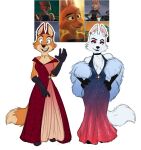  alternate_species anthro arctic_fox armwear breasts canid canine chest_tuft clothed clothing diane_foxington dipstick_tail dreamworks dress elbow_gloves eyeshadow female fox gloves handwear hi_res makeup mammal markings red_fox solo tail_markings the_bad_guys thecatnamedfish tuft 