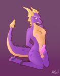  activision angry anthro balls bound cuff_(restraint) dragon expansion genitals hi_res hip_expansion horn lynnsnowmew male nipples pectoral_bulge penis penis_shrinking purple_body purple_eyes restraints scalie shackled shackles solo spyro spyro_the_dragon thick_thighs video_games western_dragon wide_hips 