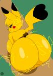  absurd_res anthro blush breasts butt female generation_1_pokemon hi_res looking_at_viewer nintendo nr_ac pikachu pokemon pokemon_(species) pokemorph solo video_games yellow_body 