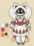  3:4 android anthro button_dress clothing dress fan_character feline_ears female hi_res hood machine medabots miso_souperstar model_sheet mouthless pigtails robot simple_background solo visor white_body wispy_(ikefanboy64) yellow_eyes 