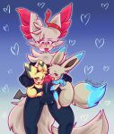  &lt;3 &lt;3_eyes anthro balls black_balls black_penis blue_body blue_fur blue_toes blush blush_lines braixen carrying_partner dipstick_ears dipstick_tail eevee feral fur generation_1_pokemon generation_2_pokemon generation_6_pokemon genitals gradient_background group hi_res humanoid_genitalia humanoid_penis justiceposting licking male male/male markings multicolored_ears nintendo nude nuzzling open_mouth oral penile penis penis_lick penis_nuzzling pichu pokemon pokemon_(species) red_eyes sex simple_background standing tail_markings tan_body tan_fur tongue tongue_out trio video_games yellow_body yellow_fur 