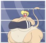  &copy; 2022 anthro belly big_belly big_breasts big_butt blonde_hair blue_eyes blush bodily_fluids breasts butt clothed clothing digital_media_(artwork) female gerbil gris_swimsuit hair hi_res huge_breasts huge_butt huge_thighs mammal meme meme_clothing murid navel obese obese_anthro obese_female one-piece_swimsuit overweight overweight_anthro overweight_female rodent sandy_(satsumalord) satsumalord solo sweat swimwear symbol thick_thighs translucent translucent_clothing translucent_swimwear 