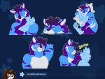  anthro blush bodily_fluids boop canid canine canis cuddling discord_(app) domestic_dog embrace female gesture happy hug husky male male/female mammal naoto nordic_sled_dog oo salute solo spitz sticker stickers tears telegram tired 