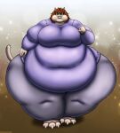  2021 absurd_res anthro belly big_belly big_breasts bottomwear bracelet breasts brown_hair clothing digit_ring digital_media_(artwork) domestic_cat ear_piercing ear_ring felid feline felis female hair hi_res huge_breasts huge_thighs hyper hyper_belly if_hell_had_a_taste jewelry mammal marci_fidchell morbidly_obese morbidly_obese_anthro morbidly_obese_female mother necklace obese obese_anthro obese_female overweight overweight_anthro overweight_female pants parent piercing ring ring_piercing solo sweater teal_eyes thick_thighs topwear viroveteruscy wedding_ring wide_hips 