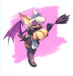  2022 anthro big_breasts bigdad breasts chiropteran cleavage clothed clothing eyeshadow female green_eyes hair huge_breasts looking_at_viewer maid_uniform makeup mammal membrane_(anatomy) membranous_wings rouge_the_bat sega simple_background smile smiling_at_viewer solo sonic_the_hedgehog_(series) uniform white_hair wings 