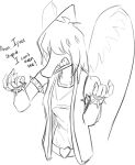  &lt;3 5_fingers anthro armband belt big_wings bracelet breasts clothing crossover deltarune dialogue duo english_text fang_(gvh) feathered_wings feathers female fingers goodbye_volcano_high hair hair_over_eyes hi_res jewelry monochrome pterodactylus pterosaur reptile scalie shirt sketch solo spiked_armband spiked_bracelet spikes susie_(deltarune) text topwear undertale_(series) unknown_artist vest video_games wings 