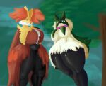  and anthro big_breasts breasts butt delphox doc002 duo female female/female generation_6_pokemon generation_9_pokemon hi_res humanoid make meowscarada nintendo pokemon pokemon_(species) slightly_chubby video_games wide_hips 