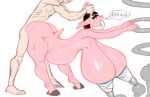  anthro belly big_belly big_breasts bodily_fluids breasts cum cum_inflation domestic_pig dragon duo female genital_fluids hentai_nana huge_breasts human humanoid hyper hyper_belly hyper_breasts inflation lactating male male/female mammal nana rude suid suina sus_(pig) taur 