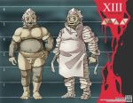  balls belly chart draite foreskin genitals half-orc height_chart humanoid male model_sheet moobs mummy_wrappings orc overweight penis qr_code scar scars_all_over slightly_chubby solo tusks undead xviii_(draite) 