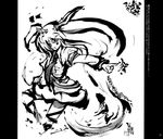  monochrome reisen_udongein_inaba sway_wind tokiame touhou 