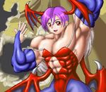  abs capcom darkstalkers extreme_muscles female lilith lilith_aensland lowres muscle muscles muscular pose ren_(tainca2000) solo vampire_(game) 