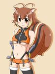  animal_ears arc_system_works blazblue blazblue:_continuum_shift blush breasts cleavage makoto_nanaya nanaya_makoto smile squirrel_ears squirrel_girl squirrel_tail tail underboob 