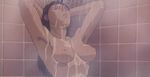 armpits arms_behind arms_up bath breasts cap chun-li fanservice murase_shuko nipples shower shower_scene street_fighter water wet 