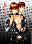  2boys blue_eyes collar conjoined multi_head yaoi 