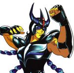  80s araki_shingo armor black_phoenix helmet knights_of_the_zodiac kurumada_masami male male_focus muscle oldschool saint_seiya shoulder_pads visor 