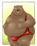  2022 anthro bear belly big_belly blush bulge clothing hi_res humanoid_hands kemono male moobs navel nipples solo underwear ursid yanununununu 