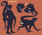  atelid censor_bar english_text expressions female feral haplorhine hi_res mammal model_sheet monkey new_world_monkey nude primate solo spider_monkey spoonfayse text thumbless 