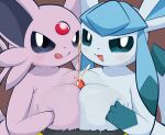  breast_play breasts eeveelution espeon female generation_2_pokemon generation_4_pokemon genitals glaceon group hi_res male male/female nintendo penis pokemon pokemon_(species) sateco sex titfuck trio umbreon video_games 