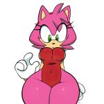  absurd_res amy_rose anthro breasts eulipotyphlan female green_eyes hedgehog hi_res mammal monamania sega solo sonic_the_hedgehog_(series) thick_thighs 