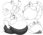  3_toes 5_fingers abdominal_bulge absurd_res anthro balls belly belly_overhang big_balls big_belly big_moobs canid canine canis chest_tuft chubby_cheeks duo extreme_size_difference feet fingers genitals hi_res human jaxbeef looking_at_viewer male mammal moobs navel obese obese_anthro obese_male oral_vore overweight overweight_anthro overweight_male pawpads paws size_difference thick_thighs toes tuft vore wolf 