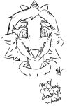  amber_(snoot_game) anthro dinosaur english_text female hair headshot_portrait looking_at_viewer low_res monochrome open_mouth portrait pterodactylus pterosaur reptile scalie simple_background sketch snoot_game_(fan_game) solo text unknown_artist video_games white_background 