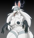  absurd_res anthro beast_(bloodborne) big_breasts bloodborne breasts canid canine canis featureless_crotch female fromsoftware fur hair hi_res horn mammal mythology nipples nude smile snappygrey solo sony_corporation sony_interactive_entertainment vicar_amelia video_games were werecanid werecanine werewolf wolf 