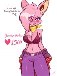  &lt;3 absurd_res anthro blush bottomwear bra breasts clothed clothing english_text female hi_res jamoart mammal mathilda_(jamoart) murid murine pants rat rodent scarf simple_background solo text underwear 