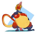  anthro belly breads breasts bulge canid canine cmicthell cmitchell digestion genitals herm hi_res intersex long_tail mammal penis solo tommy_(disambiguation) victim vore 