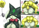  &lt;3 anthro balls black_body bodily_fluids breasts cum cum_inside duo enigi09 female from_front_position generation_1_pokemon generation_9_pokemon genital_fluids genitals glistening glistening_breasts green_body hi_res humanoid hypno_(pok&eacute;mon) hypnosis male male/female mating_press meowscarada mind_control nintendo penetration penis pink_eyes pokemon pokemon_(species) sex vaginal vaginal_penetration video_games yellow_body 