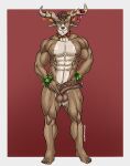  5_toes absurd_res anthro balls bell bell_collar capreoline christmas_lights christmas_stocking collar deer dolph_(fortnite) epic_games feet fortnite genitals hi_res male mammal nipples nude_male penis reindeer solo toes triceramonster video_games 