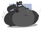  animal_humanoid anthro boxofblink canid canid_humanoid canine canine_humanoid canis humanoid inflation latex male mammal mammal_humanoid solo wolf wolf_humanoid 