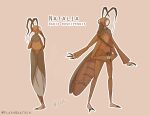  4_arms antennae_(anatomy) anthro arthropod female flashquatsch insect multi_arm multi_limb natalia_(flashquatsch) proboscis_(anatomy) simple_background solo 