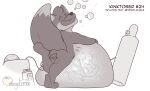  animate_inanimate black_and_white bubble bubble_inflation bubble_machine canid canine fox helium hi_res inflatable inflation inktober living_inflatable mammal moblie monochrome 