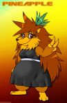  absurd_res anthro belly breasts brown_hair clothed clothing digital_media_(artwork) dress english_text eulipotyphlan female hair hedgehog hi_res mammal pineapple_(viroveteruscy) pregnant red_eyes solo text viroveteruscy warning_cream_filled 