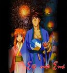  90s battle_arena_toshinden cap eiji_shinjo emi emi_shinjo fair fan fireworks japanese_clothes kimono kotobuki_tsukasa lamp lowres screencap toushinden yukata 