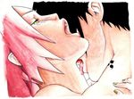  close-up couple haruno_sakura licking nami86 naruto uchiha_sasuke 