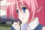  animated animated_gif breast_grab breasts gif grabbing lowers lowres newmanoid_cam pink_hair 