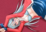  blue_eyes bra kisara lingerie underwear uniform white_hair yu-gi-oh! yuu-gi-ou_duel_monsters 